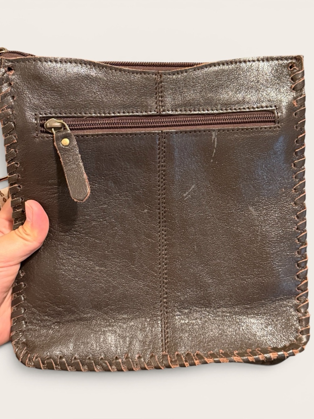 Western Genuine Hair On Cowhide Leather Crossbody Bag Tooled Strap Boho - Picture 7 of 8